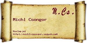 Michl Csongor névjegykártya
